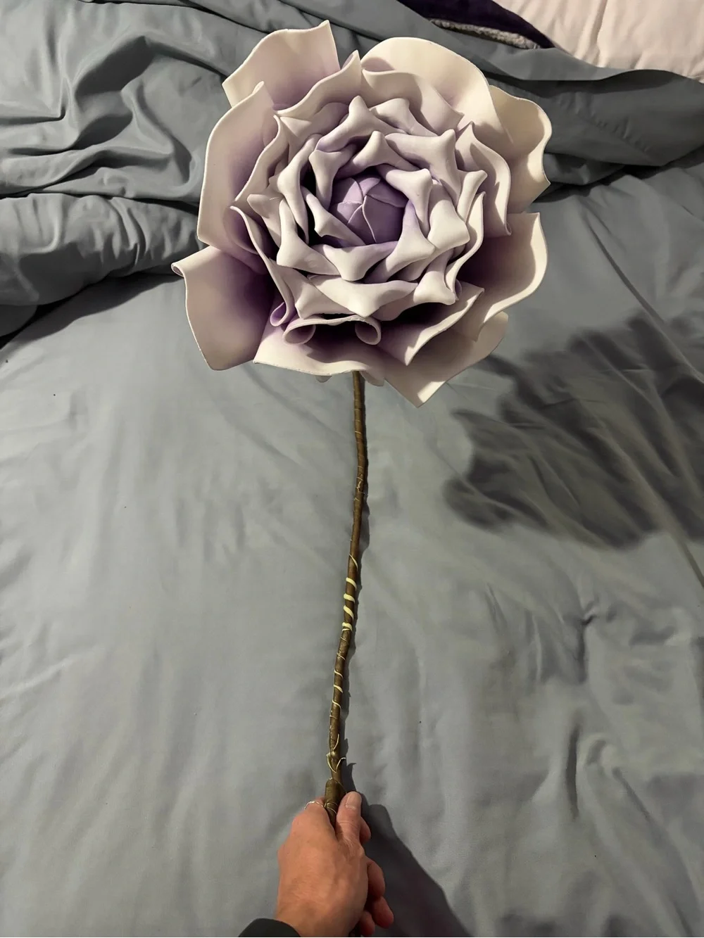 Lavender Foam Rose Decorative Flower - Home Accents